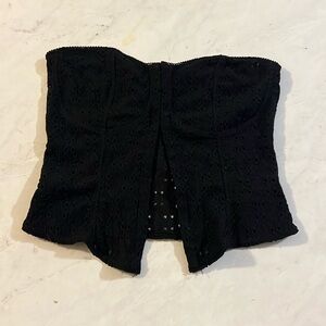 Divided Eyelet Corset Top